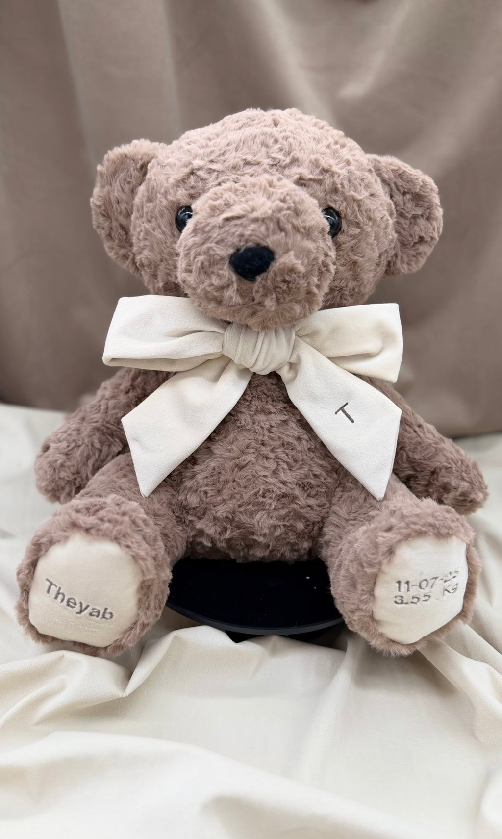 PERSONALISED BIRTH WEIGHT KEEPSAKE BEAR