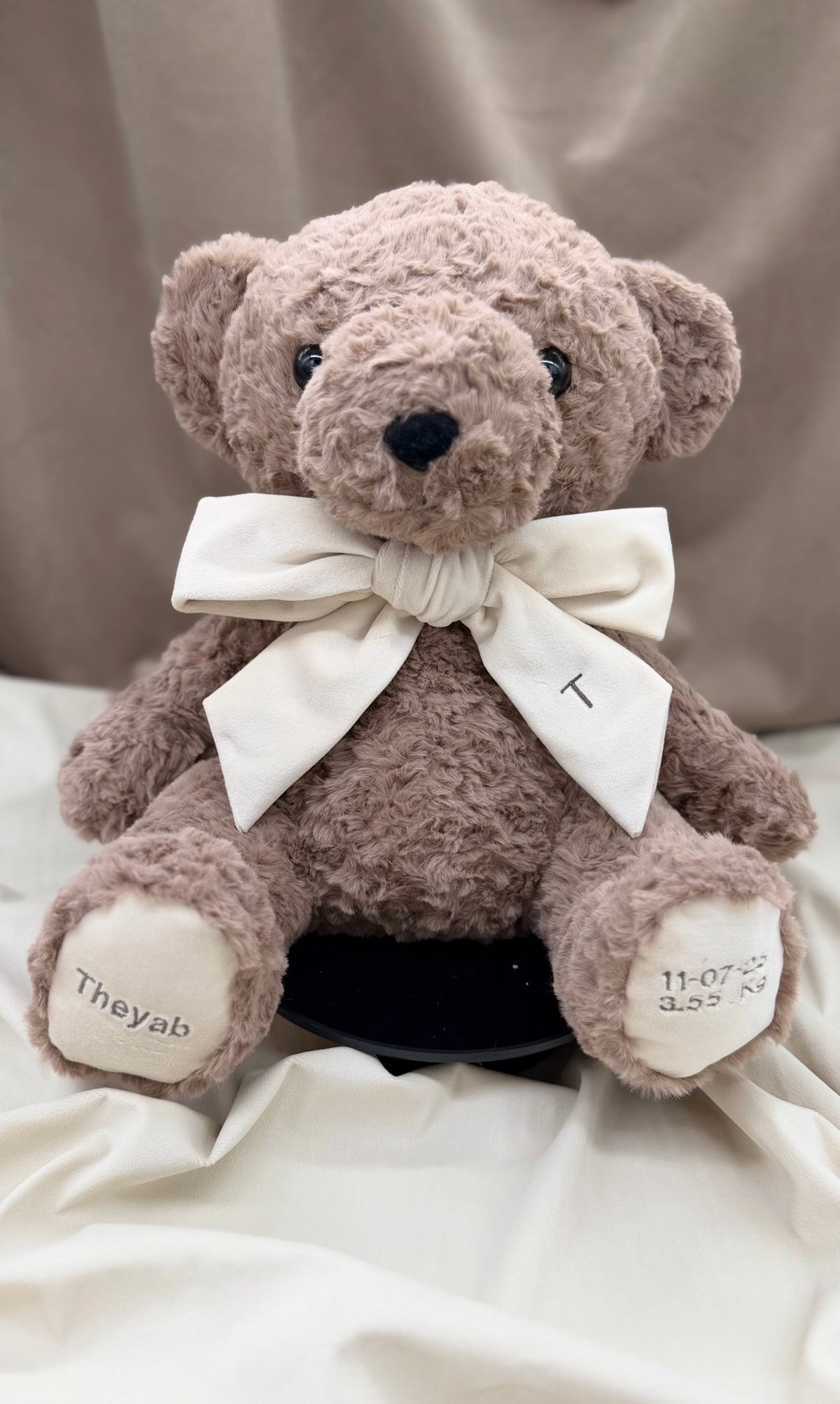 CUSTOM CREATED PLUSH BIRTH WEIGHT BEAR